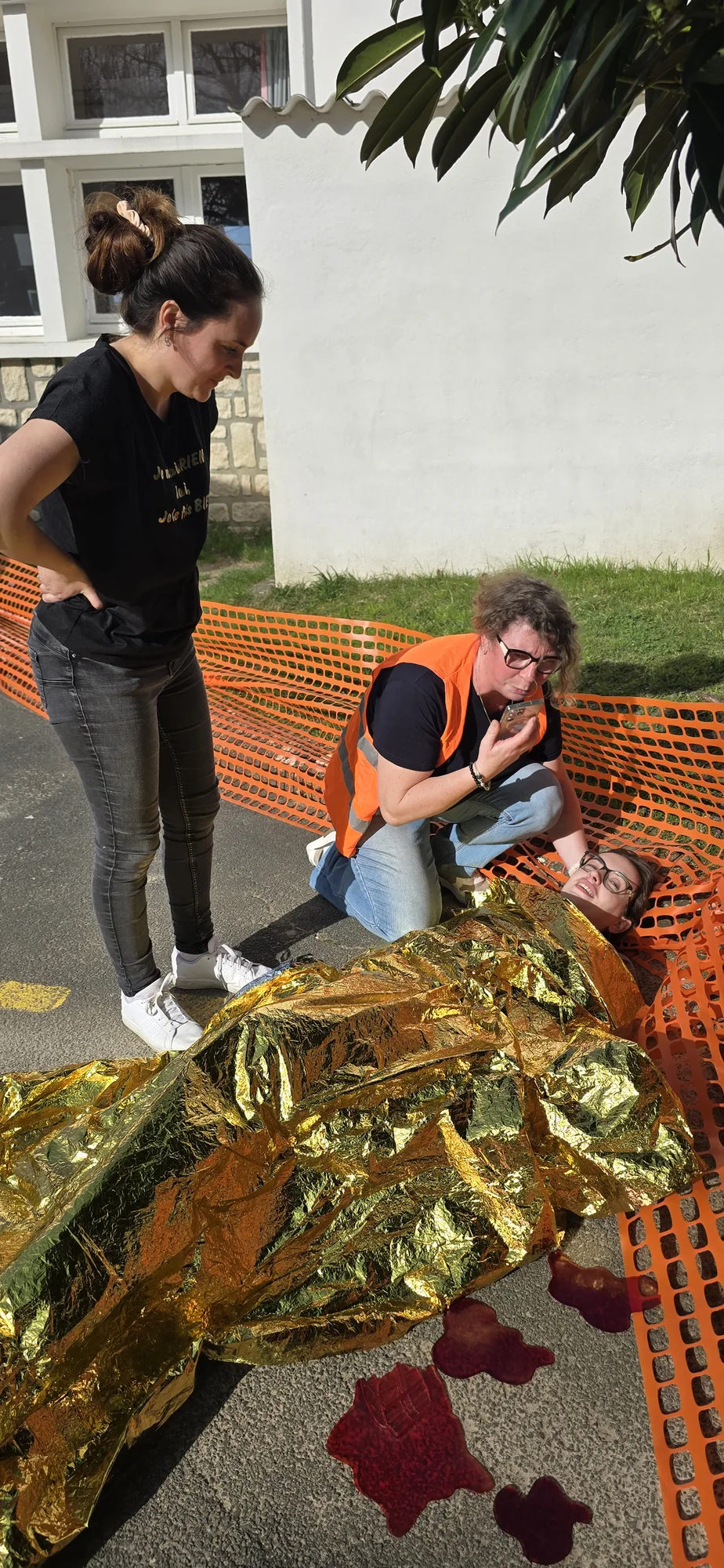 Mise en situation de secours pendant une formation en santé et sécurité au travail